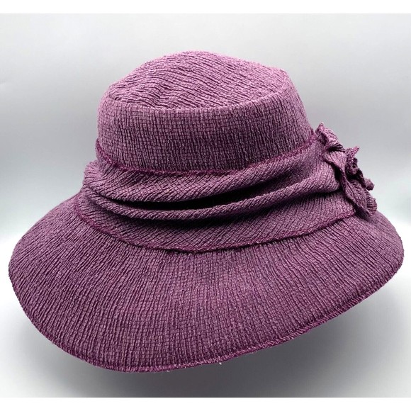 Lillie & Cohoe Purple Textured Floppy Sun Hat Wide Brim Size 1 Canada - Picture 2 of 6